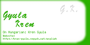 gyula kren business card